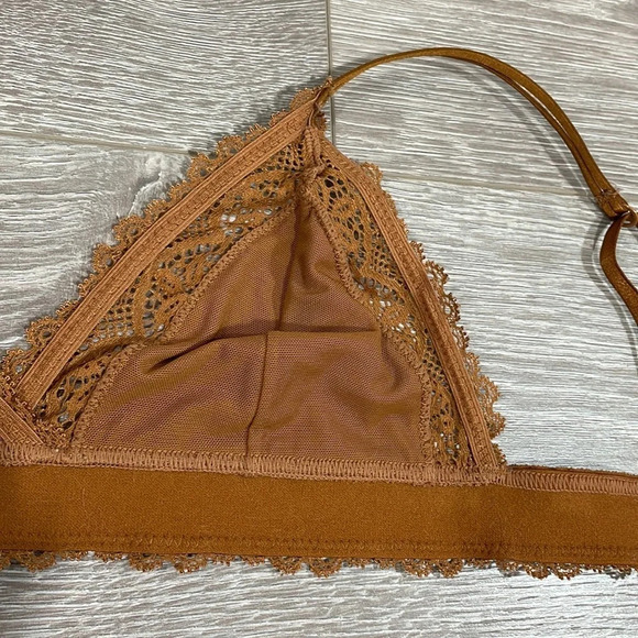 Auden Unlined Bralette Bronze Sparkle Lace XS - Picture 11 of 15